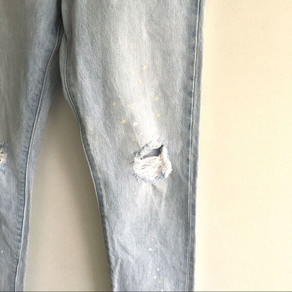 Levi’s 501 Skinny High Rise Denim Jeans Destroyed Light Blue 31 - Picture 8 of 9